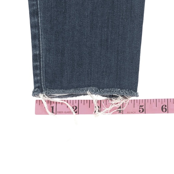 Mother The Looker Ankle Fray Skinny Jeans 27X28 Blue 20000 Leagues Under The Sea - Picture 10 of 10